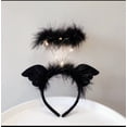 thumbnail image 5 of Paquete de 2 diademas de ángel con halo de luz LED, diadema de plumas, diadema de ángel con halo para Navidad, disfraces de ángel con luz LED, 5 of 5