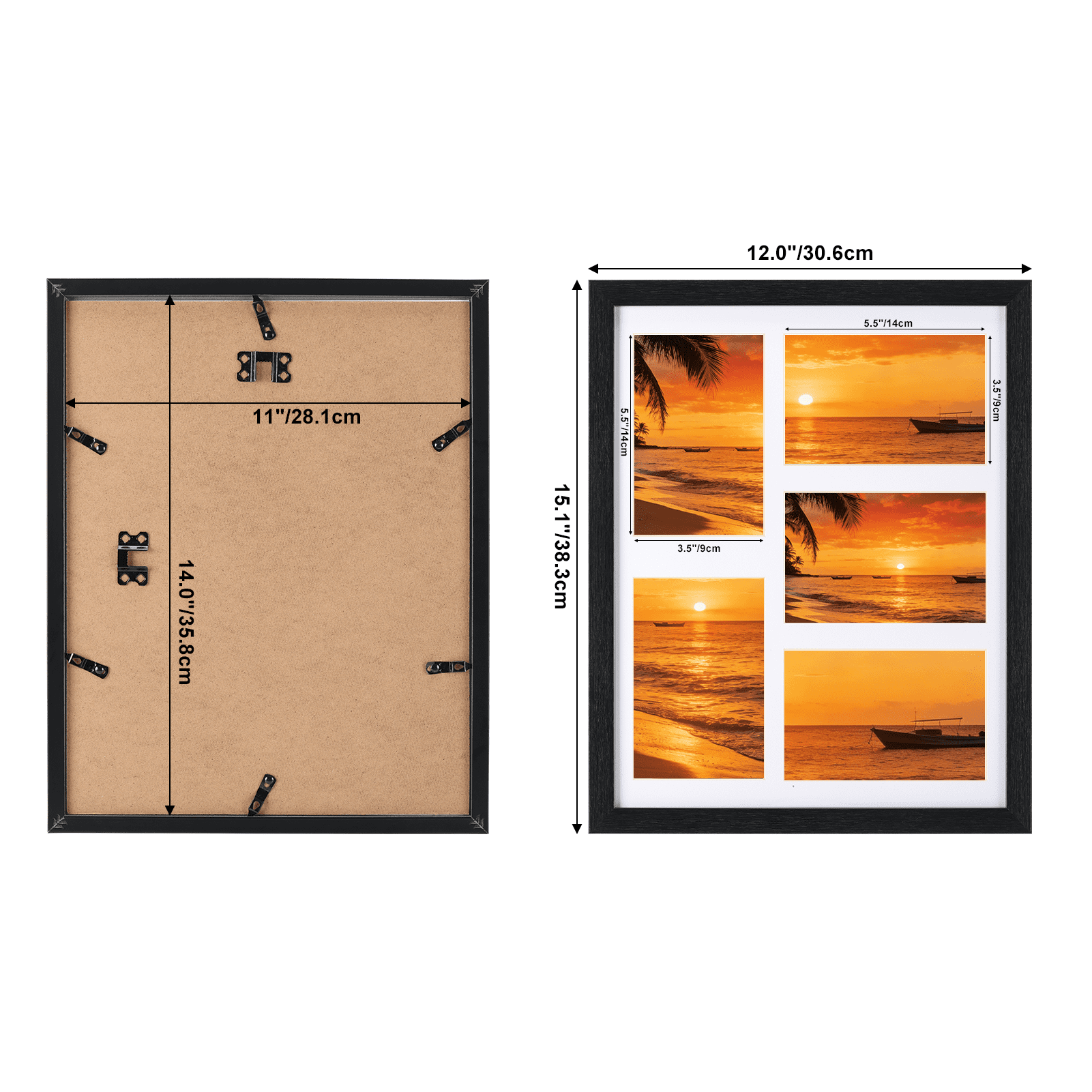 4x6 Black Collage Picture Frames Set of 4