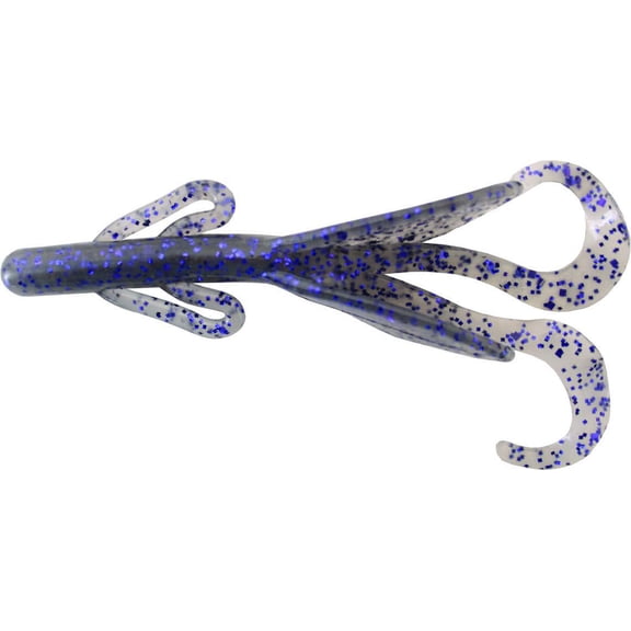 Zoom Fishing Lures 022010-SP Brush Hog 6 Inch Fishing Lure 8 Per Package Bait Smoke Purple
