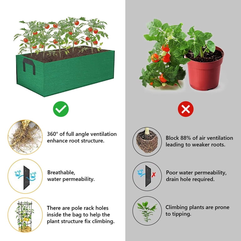 Tripumer 4-Pack 5 Gallon Square Raised Garden Beds photo 6