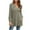 Green, variant on 2025 New Fashion Plus Size Women's Loose Casual Solid V-neck Side Slit With Pockets Long Sleeved Top