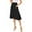 B, variant on DuoJiaJ Women's Casual High Waist Pleated A Line Midi Skirt With Pocket Skirts For Women Multicolor L