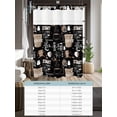 thumbnail image 6 of No Hook Shower Curtain with Snap in Liner,Cafe Coffee Cup Retro Brown Waterproof Bath Curtain Double Layers with See Through Top Window,Graffiti Letter Back Hotel Shower Curtains 60x72in, 6 of 9