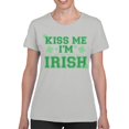 thumbnail image 2 of Kiss Me Im Pretending to Be Irish Funny St. Patricks Day Women's T-shirt, 2 of 3