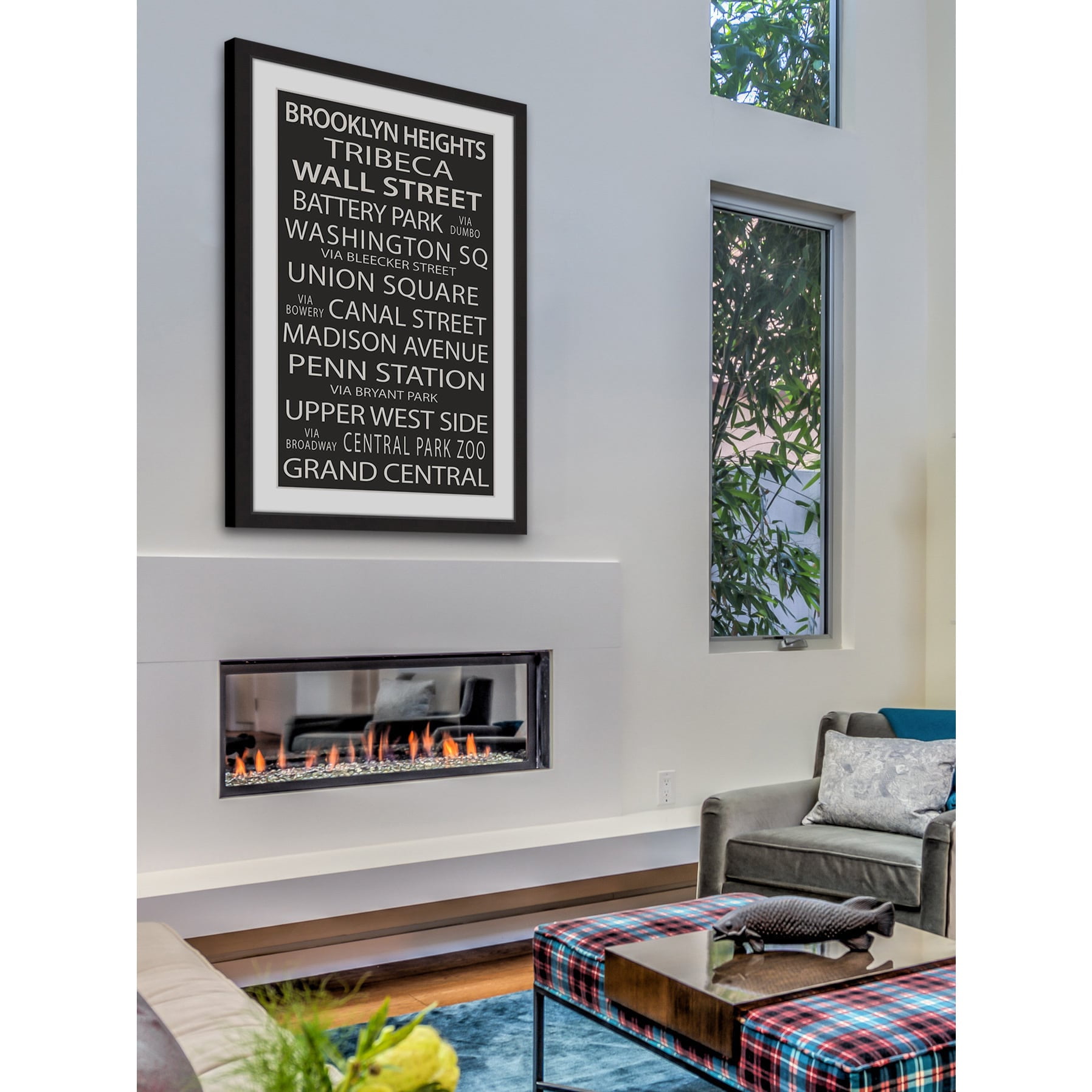 "NY Neighborhoods" Framed Painting Print