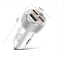 thumbnail image 3 of Cargador de 5V 3A 3 puertos USB PD Tipo-C Carga del teléfono del automóvil para iPhone 14 Pro (Blanco) Ehuebsd  Para estrenar, 3 of 9