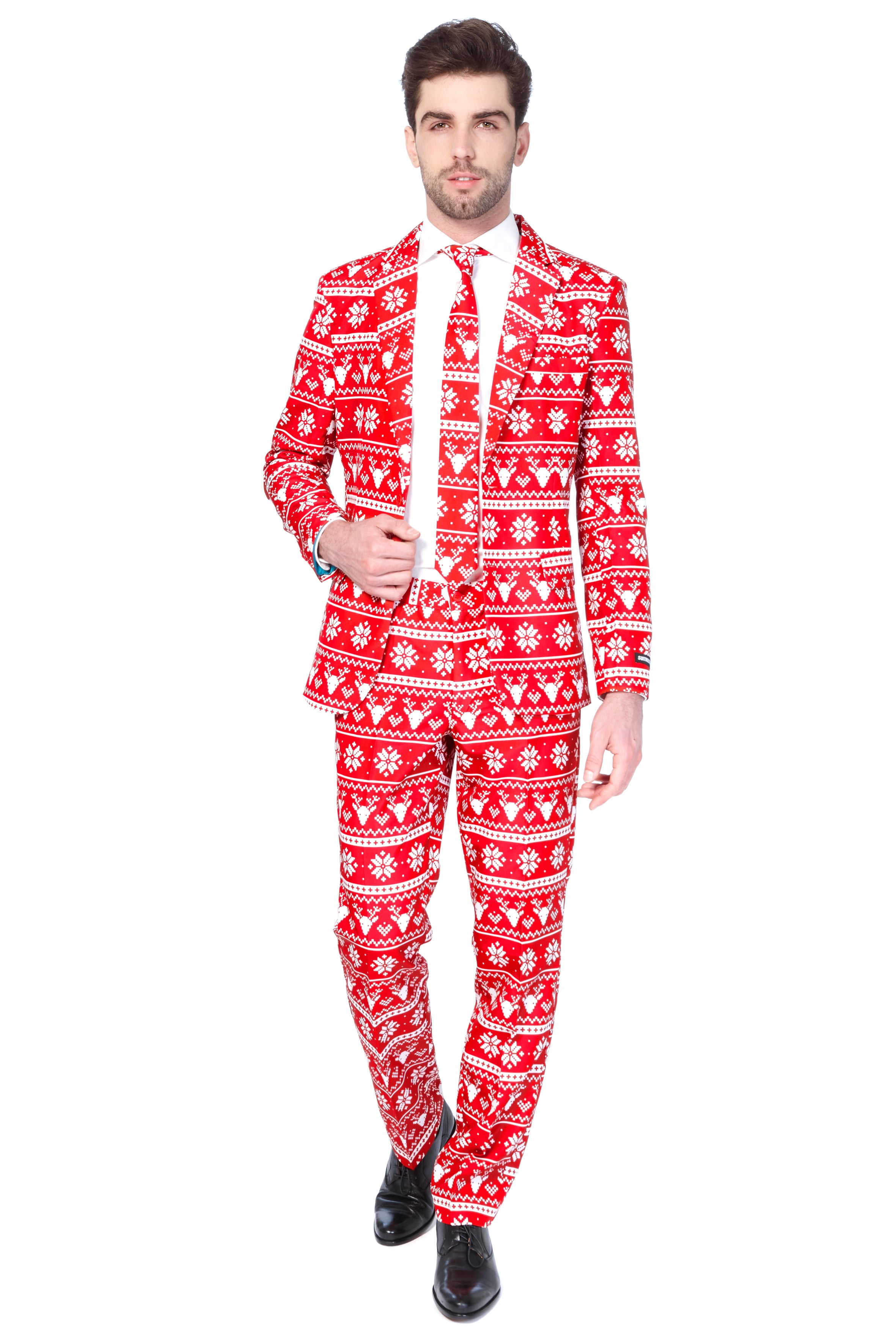 Suitmeister Men's Christmas Red Nordic Christmas Suit