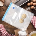 thumbnail image 4 of Raindrops 25Pack Vacuum Seal Bag For Food Preservation Zipper Design Blue White PE PA Material Microwavable, 4 of 6
