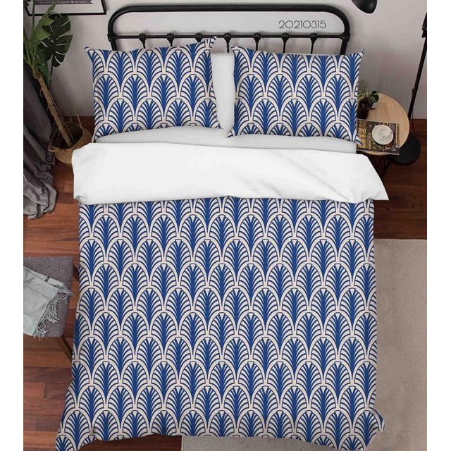 Ensemble de Housse de Couette Décoration Artistique Géométrique Abstraite 3D