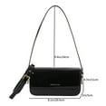 thumbnail image 3 of 8111 Bolso Cruzado Versátil Con Textura Alta Gama Bolso Cuadrado Pequeño Charol Con Hombro (negro), 3 of 9