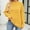 Yellow, variant on Womens Sweaters Pullover Long Sleeve Solid Round Neck Knitted Loose Sweater Red M