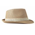 thumbnail image 5 of Byfri Straw Panama Jazz Hat Wide Brim Sun Fedora Hat for Beach Travel Khaki 56-58cm, 5 of 7