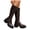 Brown, variant on Mostsola Chuinky Heel Knee High Boots Women Round Toe Platform Zip up Gogo Boots Dressy Booties