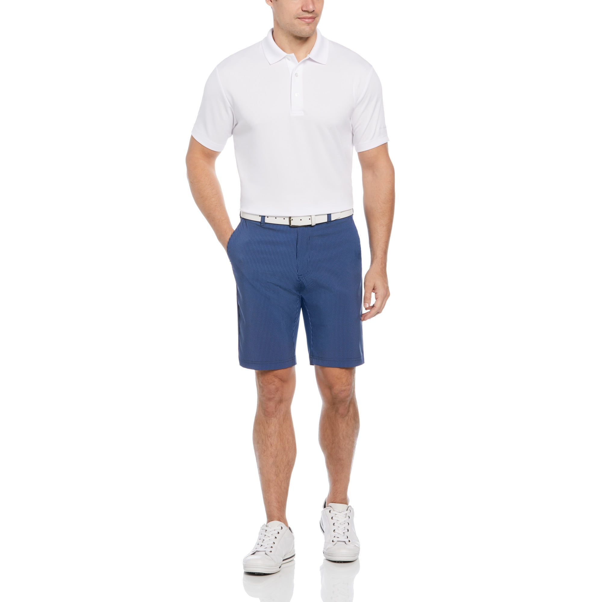 Ben Hogan Men's and Big Men's Performance Mini Geo Active Flex Waistband 4-Way Stretch Golf Short, up to 54 Inches