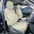 thumbnail image 6 of For 2022-2026 Nissan Frontier FH Group Custom Fit Neoprene Car Seat Covers Wateropoof - Solid Beige Full Set, 6 of 6