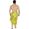 thumbnail image 5 of HAPPY BAY Men's Swim Trunk Bathing Suit Sarong Pareo Beach Wrap One Size Tangerine, Floral Hibiscus Palm Tree Summer Vacation Party, 5 of 5