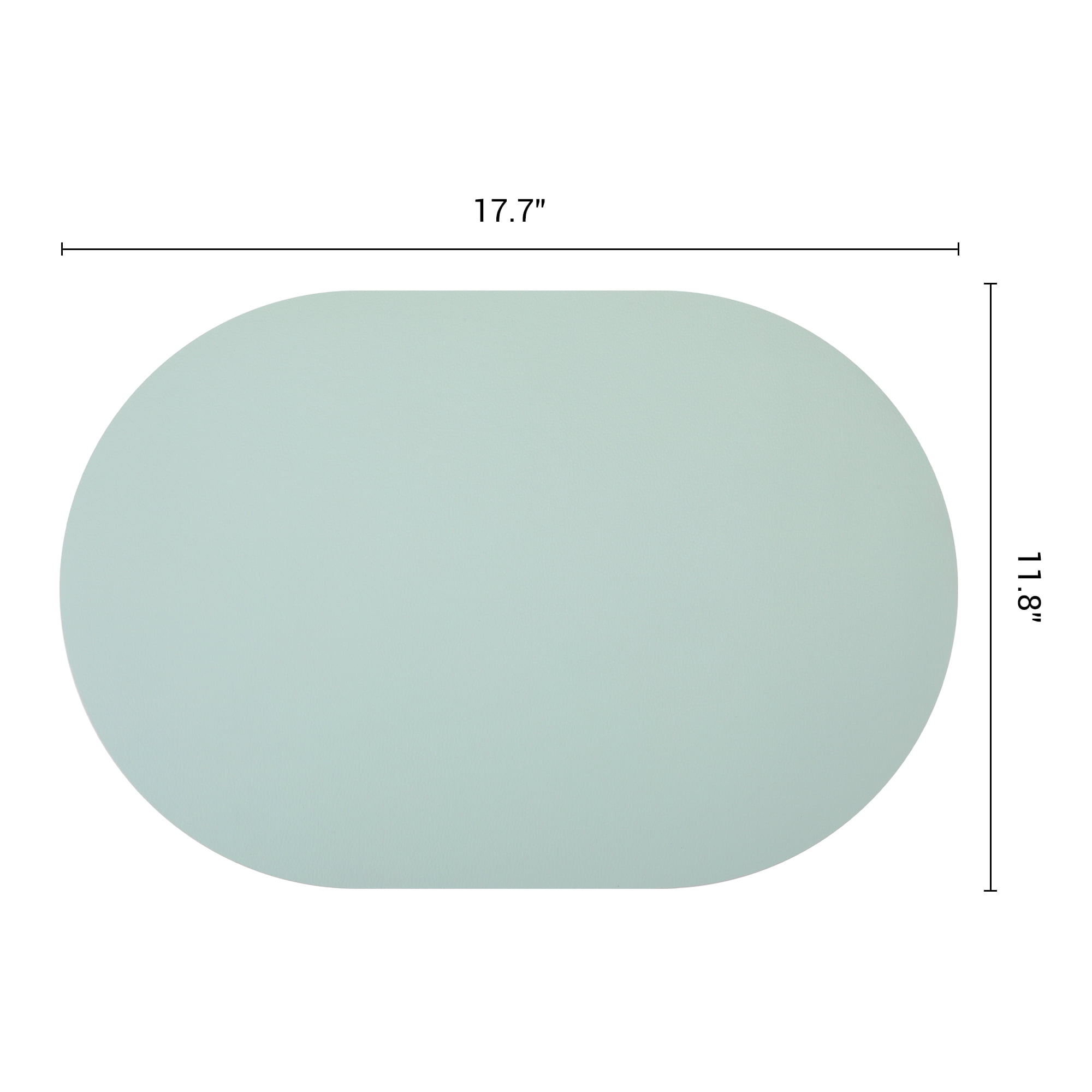 Unique Bargains 6Pcs Faux Leather Dining Placemats Mint Green/Lemon Yellow 17.5x11.8inch