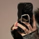 thumbnail image 3 of Luxury Solid Color Wavy With Metal Holder Phone Case For iPhone 15 14 13 12 11 Pro Max 14 Plus Soft Silicone Shockproof Cover, 3 of 5