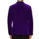 thumbnail image 3 of Blazers de Tuxedo de Terciopelo INSPIRE CHIC para hombres, con solapa de chal, chaquetas formales para bodas, 2XL, púrpura, 3 of 5