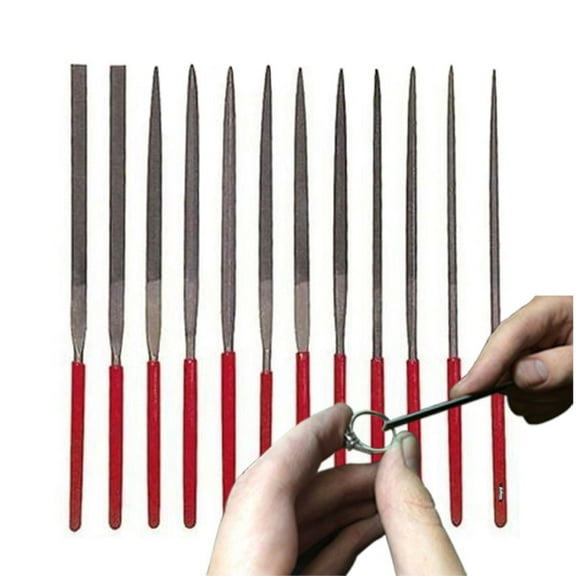 File Needle set 12 PC 5.5" Swiss Pattern NEEDLE FILE Cut 2, Sculptors Jeweler