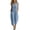 Blue, variant on Womens Cotton Jumpsuits Summer Casual Loose Fit Sleeveless V Neck Button Down Rompers Wide Leg Cropped Pants with Pockets,White,XXL