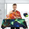 thumbnail image 3 of JSTEL Rainbow Rose Flower Painting Waterproof Barber Cape for Men Women Beard Shaving Bib Apron Professional Hair Cutting Cloth, 65 x 55 inch, 3 of 6