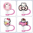 thumbnail image 3 of Hggkaie 8Pcs Hello_Kitty Straw Cover Cap for Stanley Cup 40oz/30oz Tumbler, 67mm Reusable Drinking Straw Topper Accessories, Portable Silicone Protector Plugs Decorations Gifts A1122-057, 3 of 4