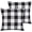Black White, variant on Pack of 2 Christmas Buffalo Check Plaids Throw Pillow Covers 18x18 Inch Classic Linen Farmhouse Cushion Case Soft Square Pillowcases for Home Decor Sofa Bed Couch