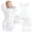 Tiny Elephants, Blue, variant on Transitional Swaddle Sack with Arms Up Half-Length Sleeves and Mitten Cuffs, Better Sleep for Baby Boy & Baby Girl, Tiny Elephants, Sterling, Medium, 3-6 Mo, 14-21 lbs