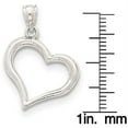 thumbnail image 2 of Primal Gold 14 Karat White Gold Polished Open Heart Pendant with 18-inch Cable Rope Chain, 2 of 6