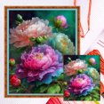 thumbnail image 1 of Hilo Algodón Ecológico Bordado 11CT 3 Hebras Tela Blanca 40x50cm Kit Serie Flores Punto Cruz Peonía, 1 of 9