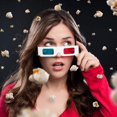 thumbnail image 5 of 10 pares de gafas 3D de papel rojo y azul para decoración de viajes y películas, 5 of 5