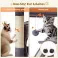 thumbnail image 4 of Cat Tree, Cat Tower for Indoor Cats 38.5Inch=98CM, Suitable for Kittens, with Luxurious Cat Condo, with Adjustable Baskets and Luxurious Perch, Light Gray, 4 of 9