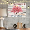 thumbnail image 2 of Vintage Office Decor Inspirational Posters Wall Decor Rustic In This Office Inspiring Wall Art Pink Tree Picture Print on Canvas for Home Office Decoration Framed Positive Quotes Gifts 12x16inch, 2 of 6