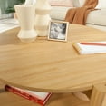 thumbnail image 5 of Mainstays Round Modern Dowel Coffee Table, Natural Teak Finish, 5 of 12