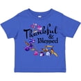 thumbnail image 3 of Inktastic Thankful and Blessed Inspirational Saying with Flowers Boys or Girls Toddler T-Shirt, 3 of 5