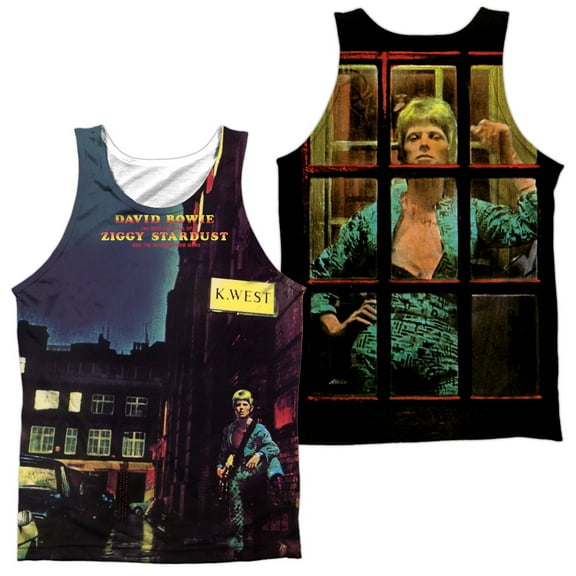 David Bowie Ziggy Star Dust Sublimated Tank Top White
