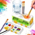 thumbnail image 2 of Limpiador de Pinceles con Bandeja, Enjuague de Pinceles de Acuarela con del Agua, Suministros de Arte para Pintar con Estilo de Tren., 2 of 5
