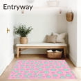thumbnail image 3 of ODIKA 6'x9' Machine Washable Non-Slip Area Rug, Zen Garden Moss Stone with Meditation Sanctuary Artistic High Traffic Rug with Pad, Pink, 529318, 3 of 8