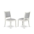 thumbnail image 2 of Luxe by East West Furniture Dining Room Chair with Light Gray Faux Leather and upholstered back, 2 of 7