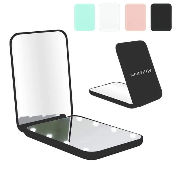 Espejo compacto Milishow LED con aumento 1x/3x