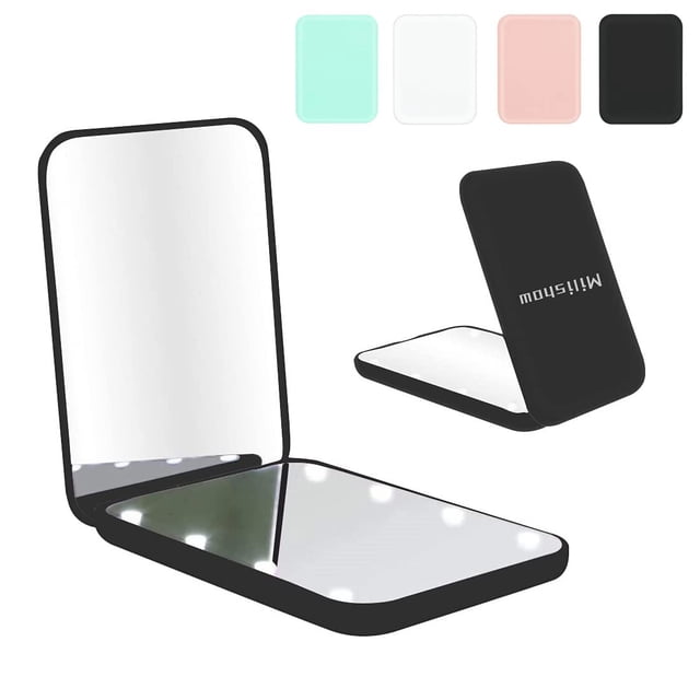Espejo compacto Milishow LED con aumento 1x/3x