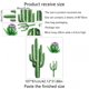 thumbnail image 4 of Adhesivos de pared autoadhesivos de PVC con forma de cactus, 30 x 90 cm, 2 hojas, 4 of 4