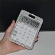 thumbnail image 2 of Rhinestone Crystal Dazzling 12 Digit Solar and Battery Dual Power ,LCD Display Calculator for Office, 2 of 5