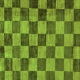 thumbnail image 1 of Ahgly Company Indoor Square Checkered Green Modern Area Rugs, 7' Square, 1 of 4