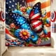 thumbnail image 4 of Independence Day Holiday Party Celebration Shower Curtain Bathroom Partition Decoration Hanging Curtain, 4 of 6