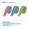 thumbnail image 3 of Uxcell 3Roll 3 Yards 18mm Self Adhesive Diamond Ribbon for  Arts & Crafts,Light Blue,Light Green,Light Pink, 3 of 7