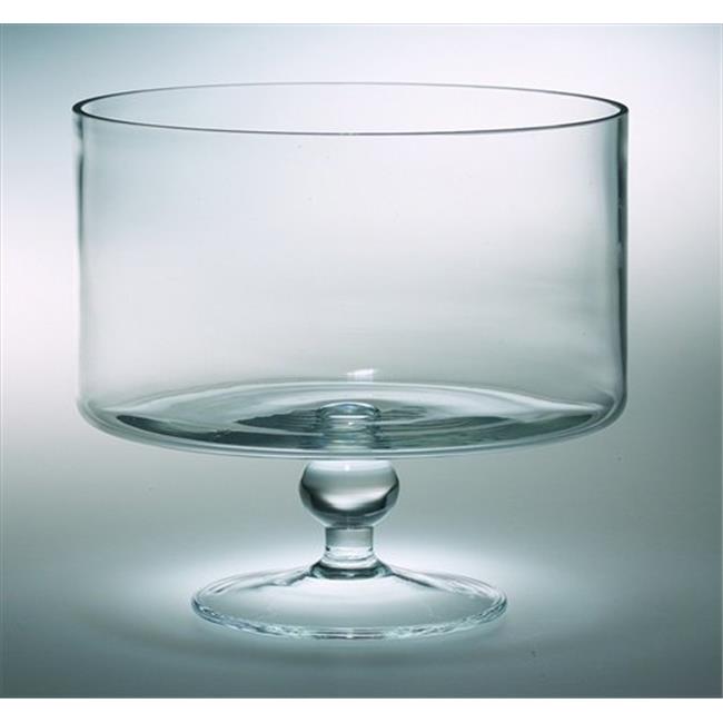 Classic clear 9.5 in. High Quality Glass Thick Trifle Bowl
