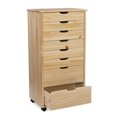 thumbnail image 3 of Craydon Eight-Drawer Rolling Storage Cart, Natural, 3 of 8