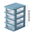 thumbnail image 3 of Vacemry Desktop Storage Box, Transparent Plastic Drawer Organizer with Multi Layer Compartments for Cosmetic Stationery Office Supplies, Home Office Desk Dorm Room Bathroom Countertop Organization, 3 of 6